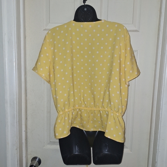 Loft polka-dot blouse size large - Picture 4 of 5